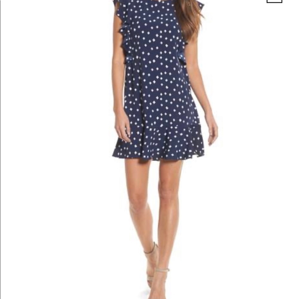 Vineyard Vines Diamond Print Flounce Dress